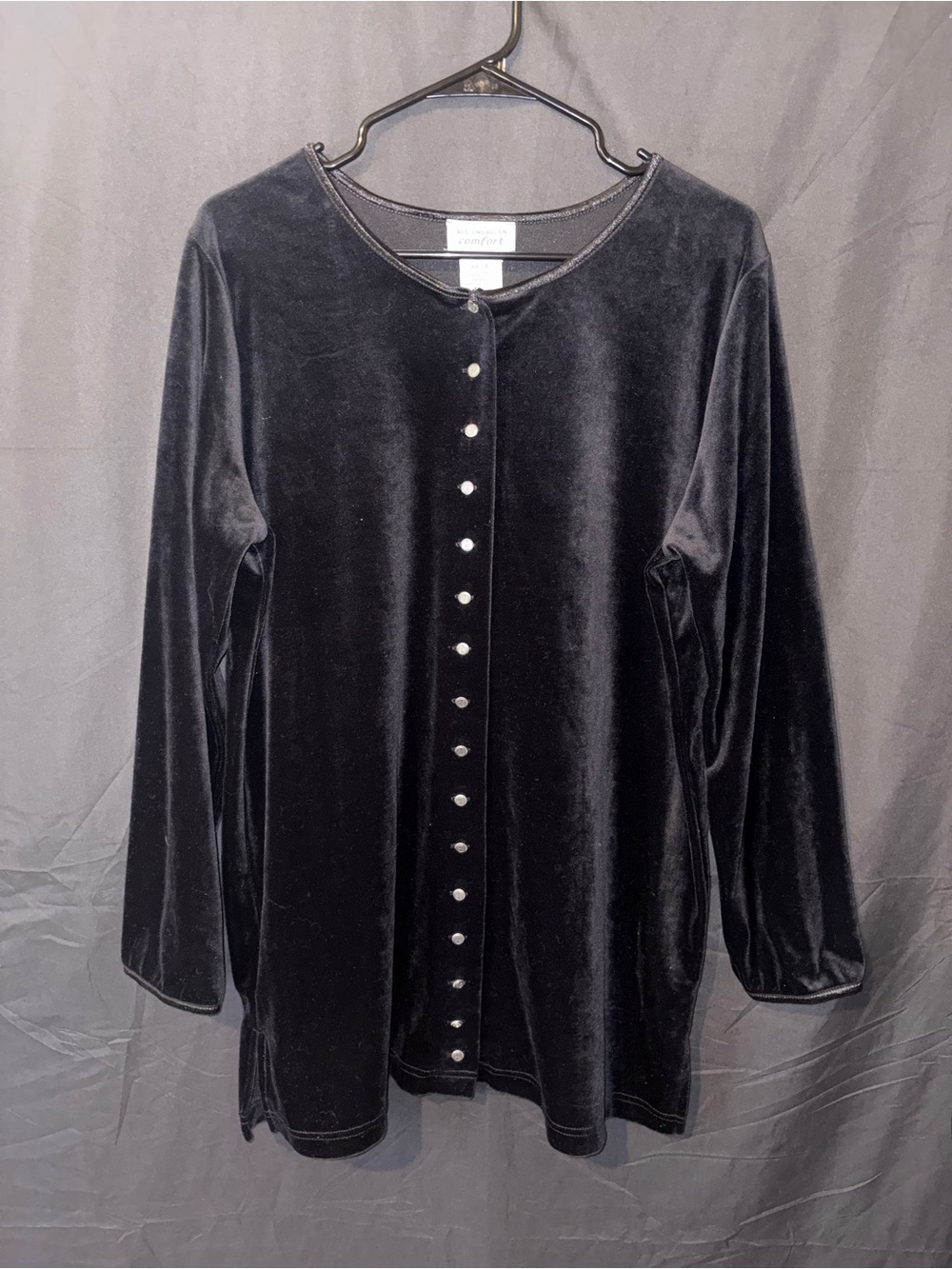 Vintage All American Comfort Velvet Cardigan Tunic